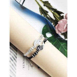 4Pcs Yin Yang Matching Dragon Bracelet Necklaces Set for Women Men,Yin Y…